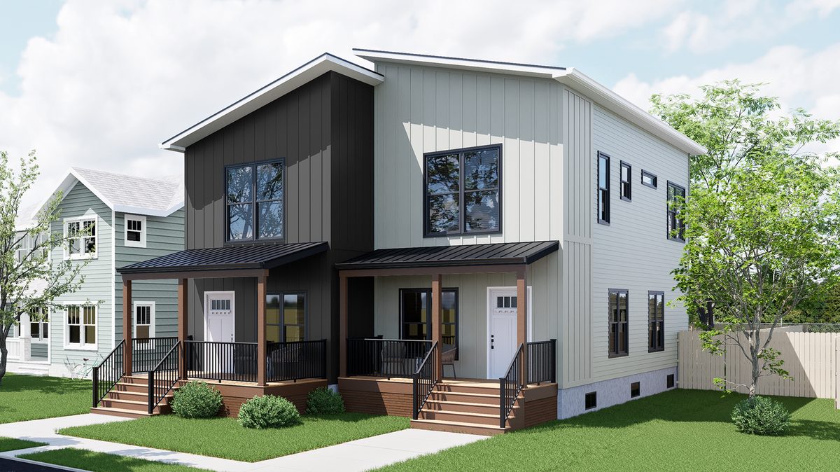 Fuller two-story homes side by side